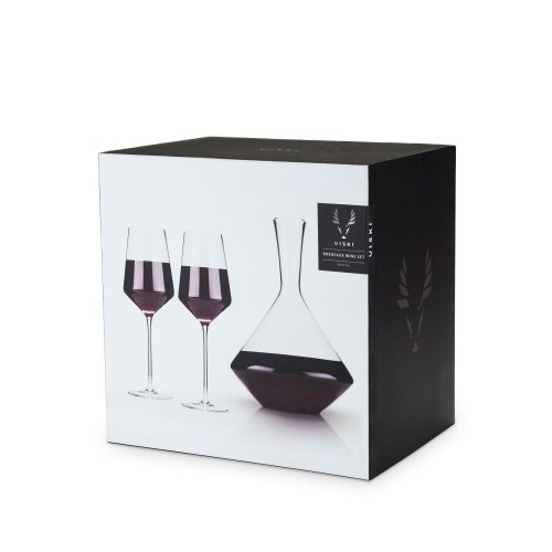 3 piece angled crystal bordeaux set by viskir 5208 drinkware viski 129213