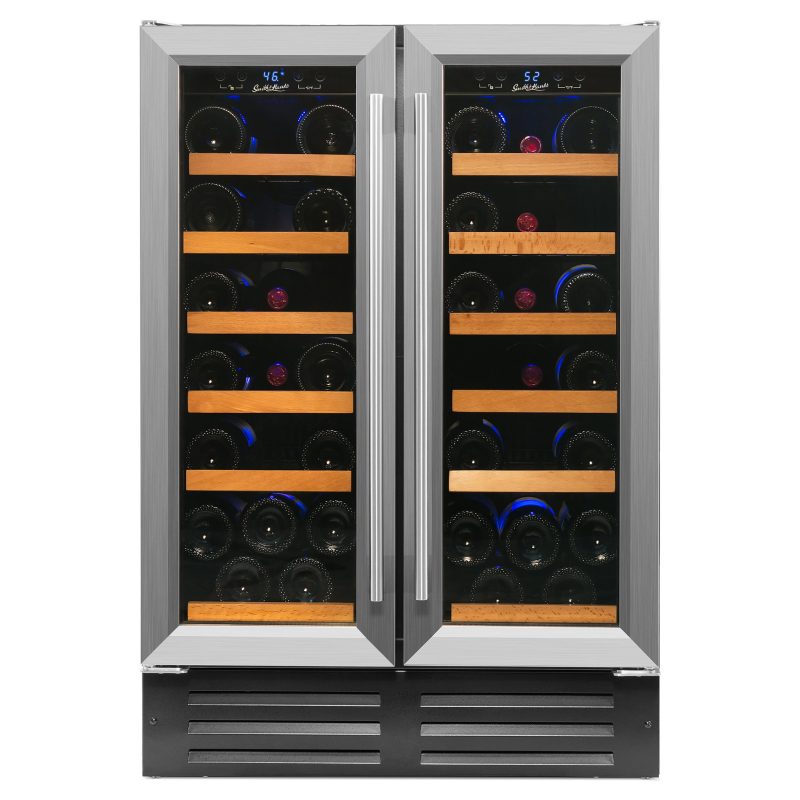 Smith and Hanks 40 bottle Wine Cooler dual zone RW116D Stainless Steel front