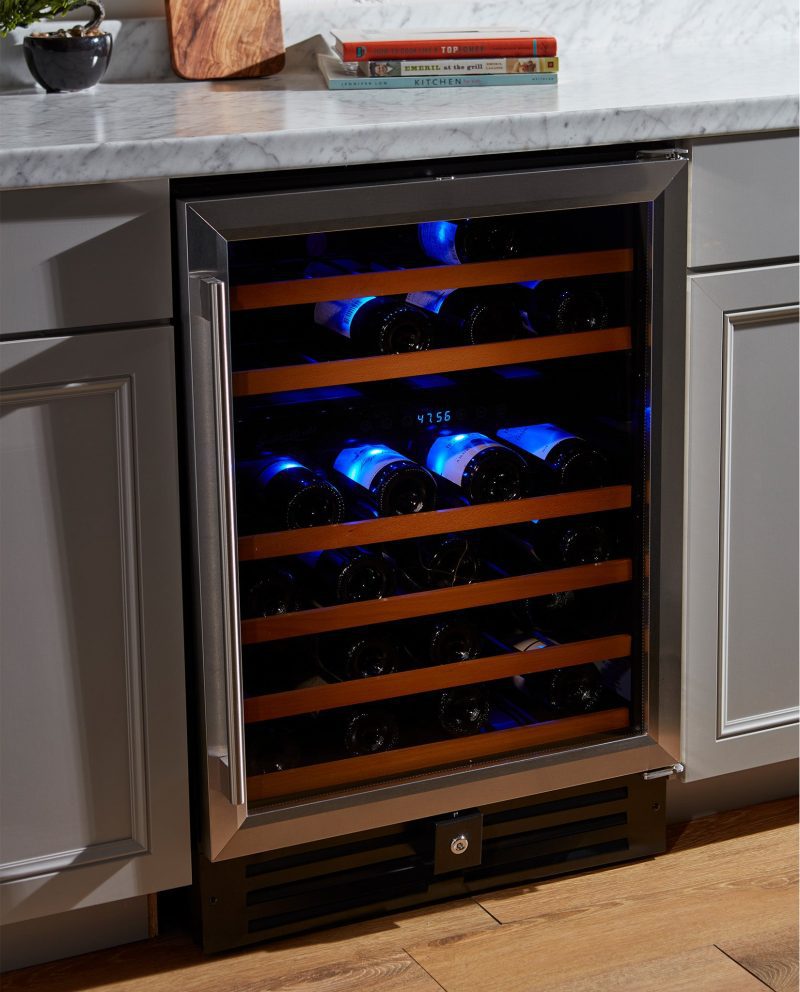 Smith and Hanks 46 bottle Wine Cooler dual zone RW145DR Stainless Steel environment