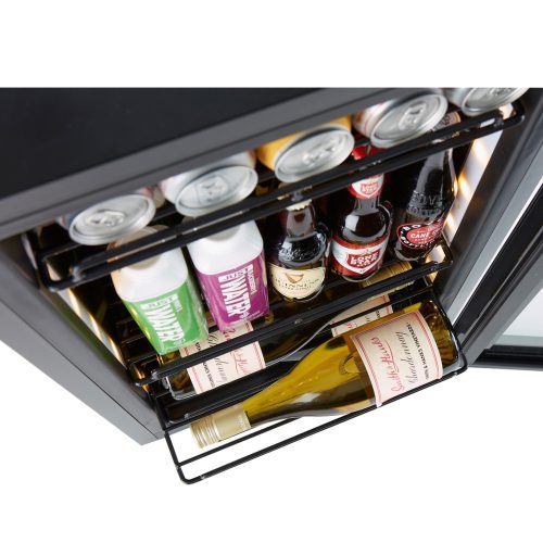 Smith and Hanks beverage cooler single zone BEV70 modern black glass shelving