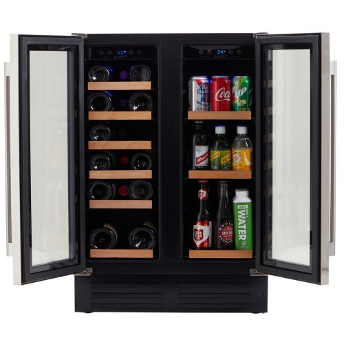 Smith and Hanks wine and beverage cooler dual zone BEV116D Stainless Steel front open