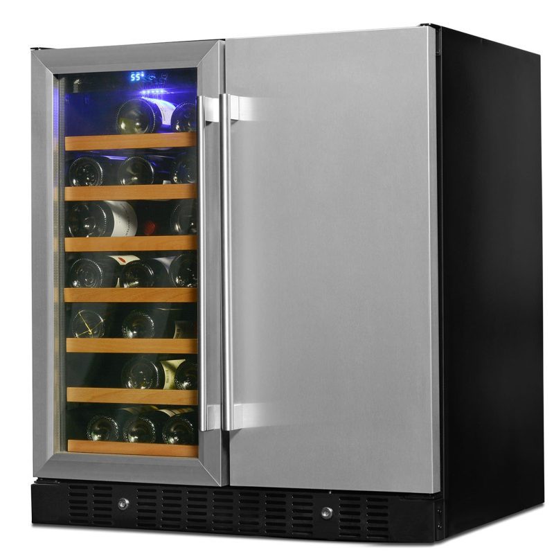 Smith and Hanks wine and beverage cooler dual zone BEV176SD Stainless Steel angle