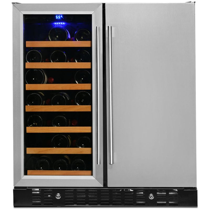 Smith and Hanks wine and beverage cooler dual zone BEV176SD Stainless Steel front