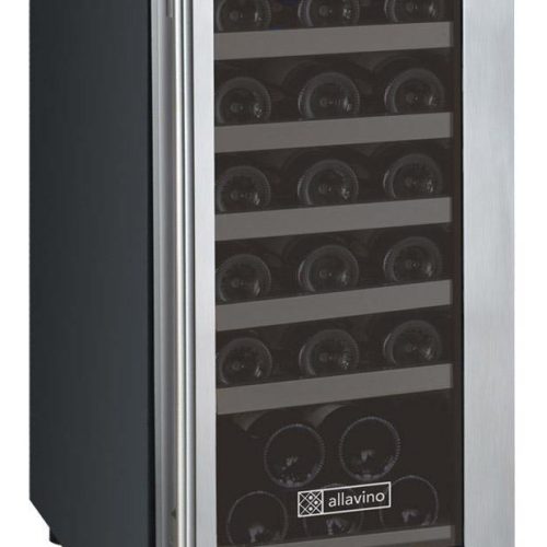 Allavino - 15" Wide 30 Bottles Single Zone FlexCount II Tru-Vino Stainless Steel Wine Cooler (AO VSWR30) Wine Cooler Allavino Right Hand Hinge