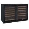 Allavino - 47" Wide 112 Bottles Three Zone FlexCount II Tru-Vino Side by Side Black Wine Cooler (BF 3Z-VSWR5656-B20) Wine Cooler Allavino Black Door