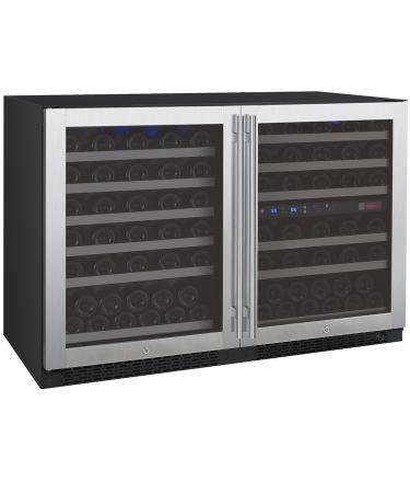 Allavino - 47" Wide 112 Bottles Three Zone FlexCount II Tru-Vino Side by Side Stainless Steel Wine Cooler (BF 3Z-VSWR5656-S20) Wine Cooler Allavino