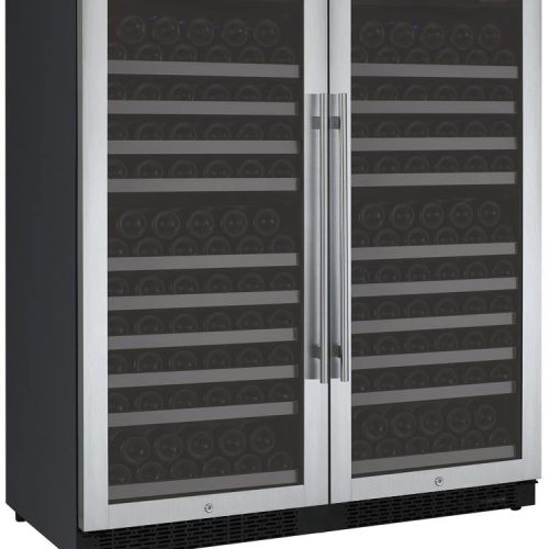 allavino 47 wide flexcount ii tru vino 256 bottle dual zone stainless steel side by side wine refrigerator bf 2x vswr128 1s20 wine cooler allavino 982913