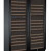 Allavino - 47" Wide 349 Bottles Three Zone FlexCount II Tru-Vino Side by Side Wine Cooler, Black/Stainless Steel Door (BF 3Z-VSWR7772) Wine Cooler Allavino Black Door