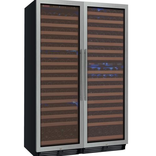 allavino 48 wide flexcount classic ii tru vino 346 bottle three zone stainless steel side by side wine refrigerator bf 3z yhwr7274 s20 wine cooler allavino 419601