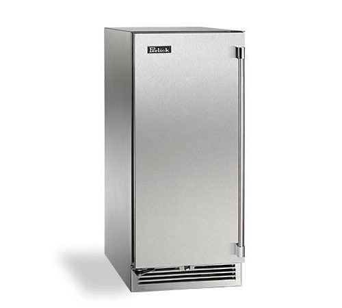 Perlick - 15" Indoor/Outdoor Undercounter Stainless Steel Clear Ice Maker (H50IMS) Ice Maker Perlick Left Hand Hinge Stainless Steel Solid Door