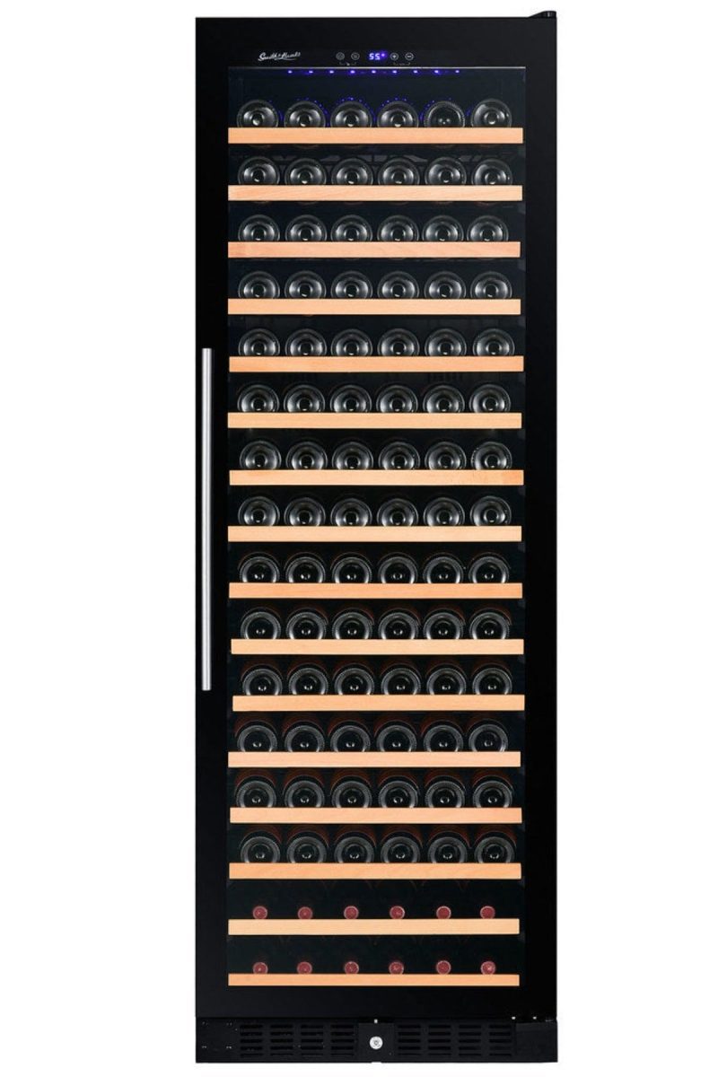 smith and hanks 24 166 bottles single zone wine cooler with smoked black glass door re100014 wine cooler smith and hanks 571442