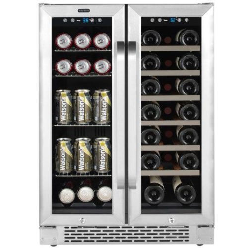 whynter 24 built in french door dual zone 20 bottle wine refrigerator 60 can beverage center bwb 2060fds beverage center whynter 957787