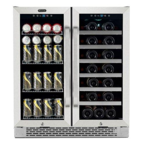 whynter 30 built in french door dual zone 33 bottle wine refrigerator 88 can beverage center bwb 3388fds beverage center whynter 221875