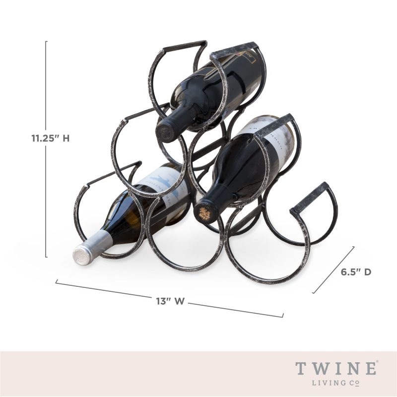 wine shrine metal bottle holder by twine livingr 2317 wine accessories twine 616789